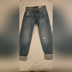 Men's Blue Distressed Jeans
